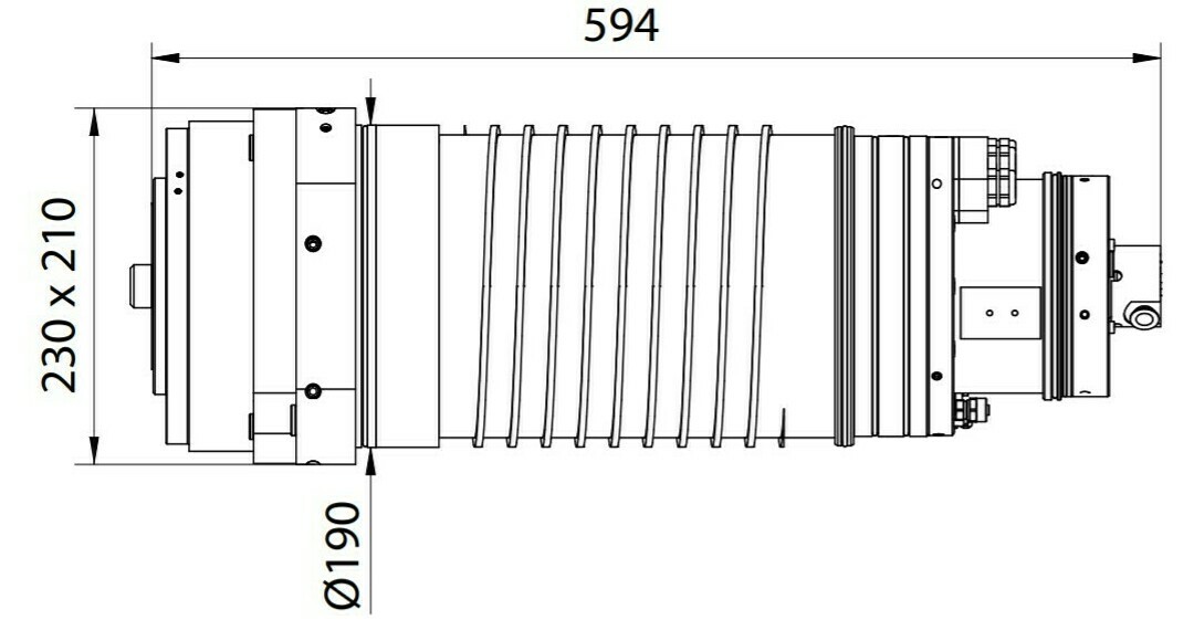 Фрезерный мотор-шпиндель ES511 - H6161H1530 Turning