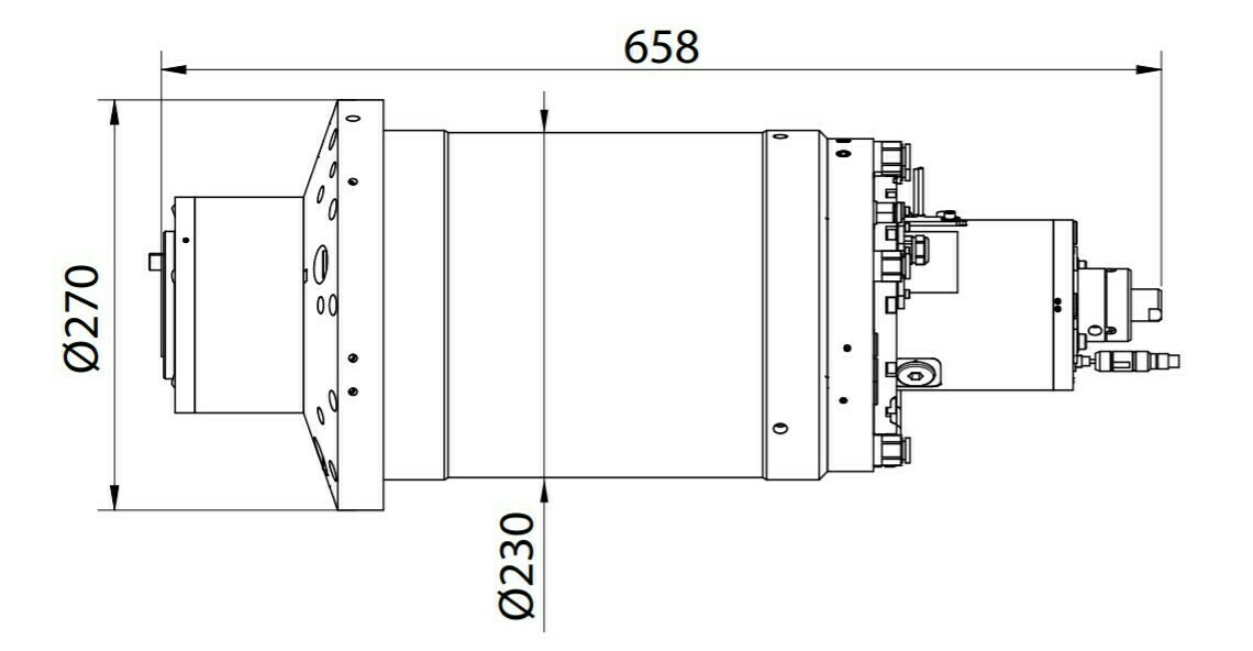 Фрезерный мотор-шпиндель ES575 BT40 - H6161H1449