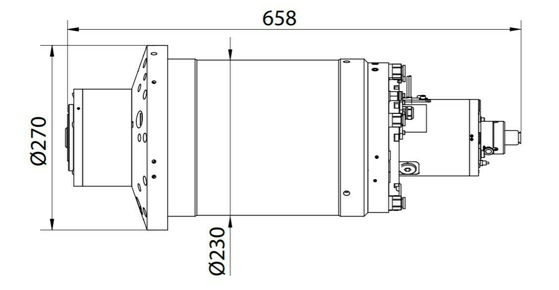 Фрезерный мотор-шпиндель ES575 HSK A63