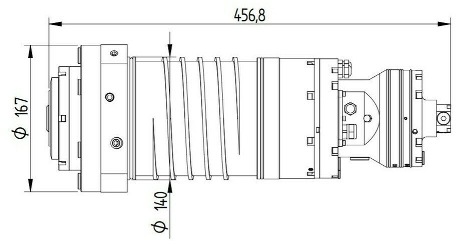 Фрезерный мотор-шпиндель ES505 H6161H1755 - (HST610)