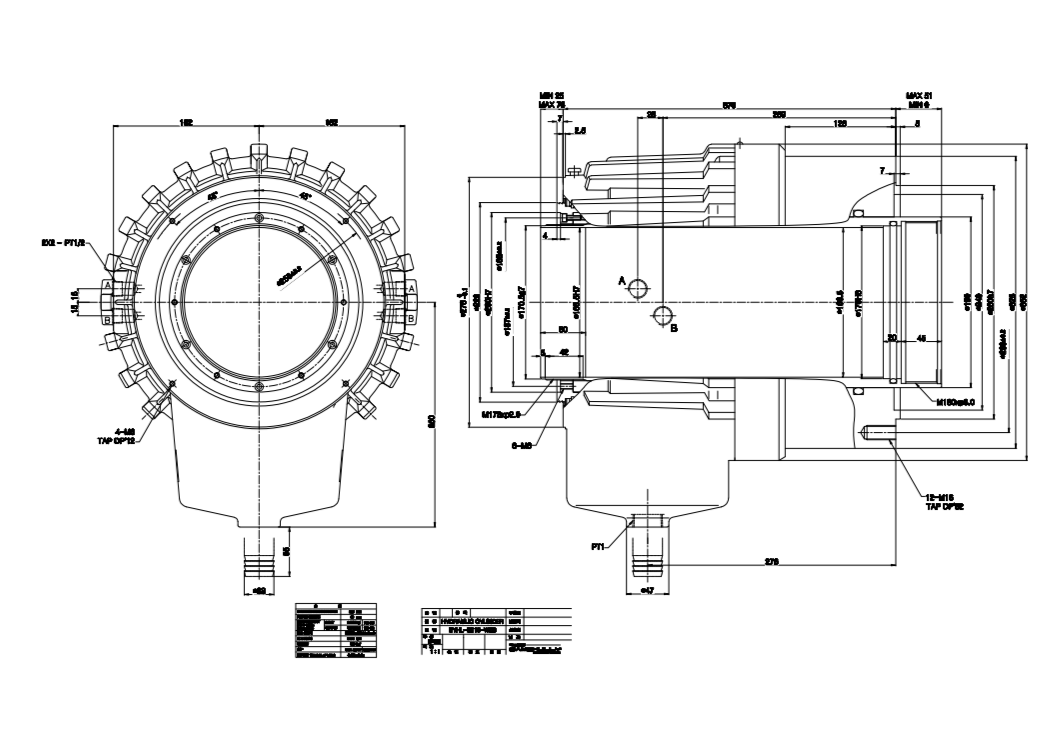 SYHL-2816 Гидроцилиндр с открытым центром SAMCHULLY Корея